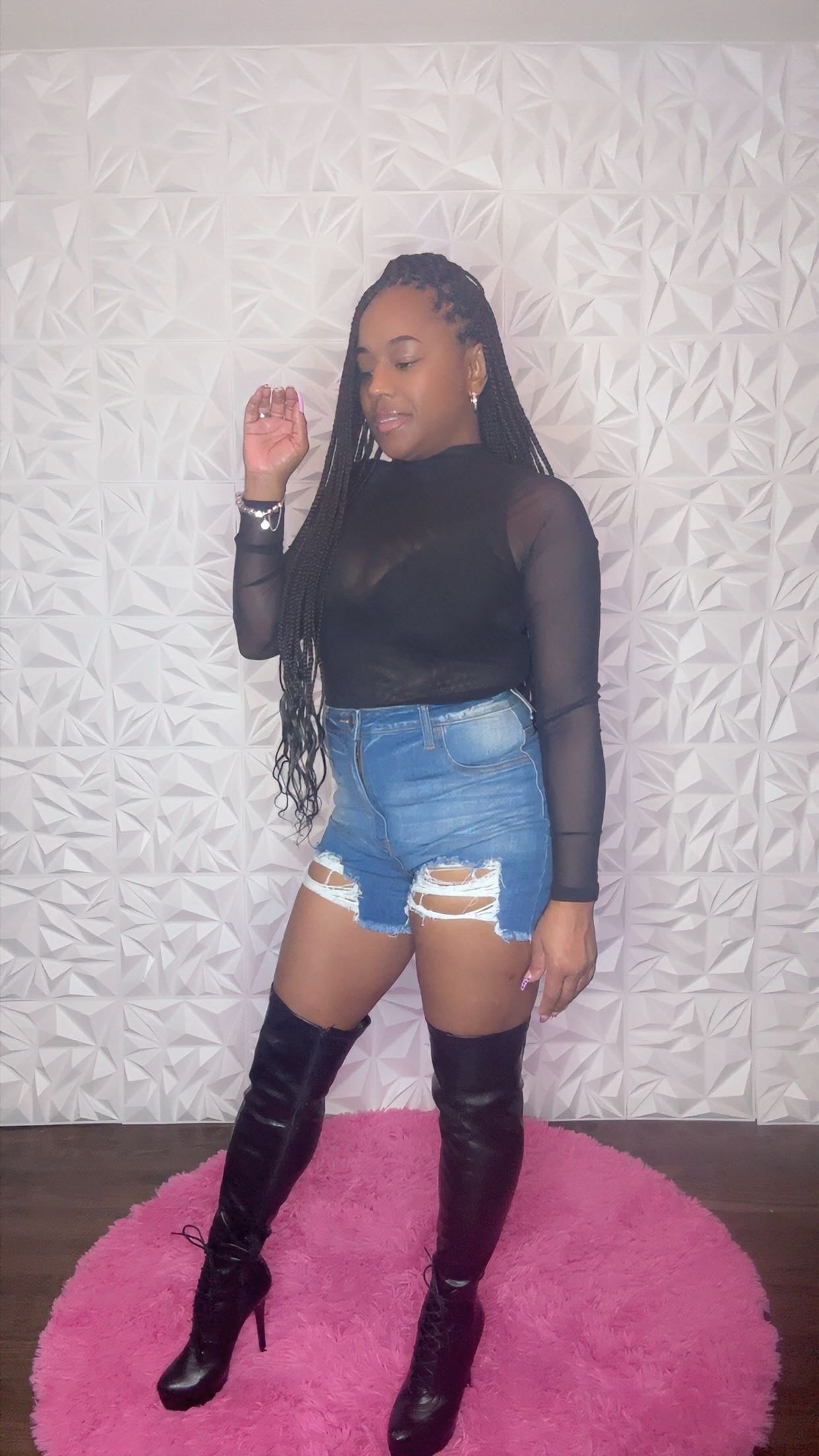 Distressed shorts