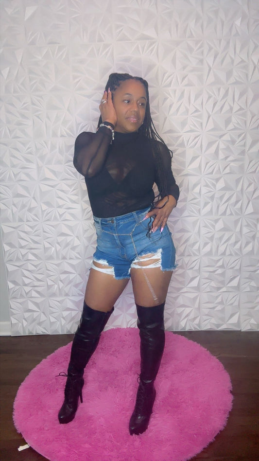 Distressed shorts