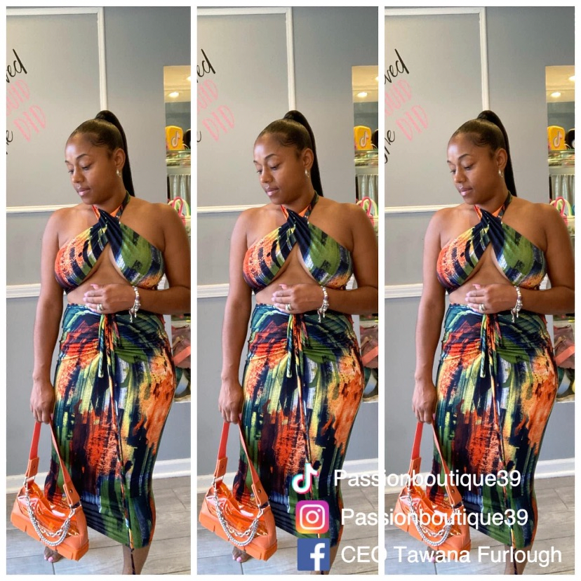 Two piece long skirt set