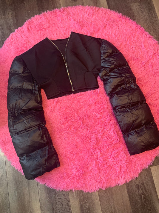 Puff sleeve jacket